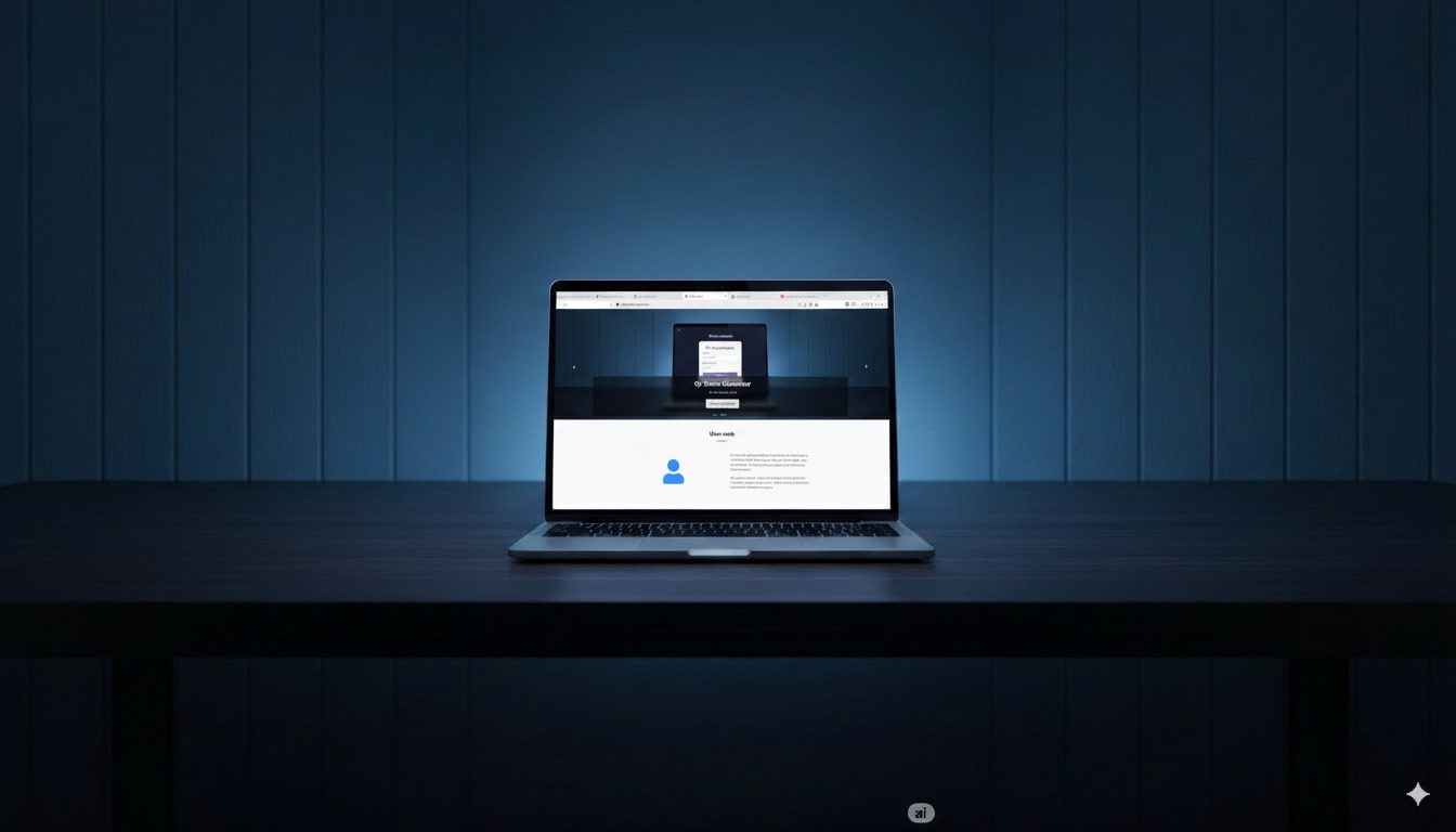 Screenshot der Portfolio-Webseite - Moderne Landingpage mit Projektübersicht und Kontaktformular